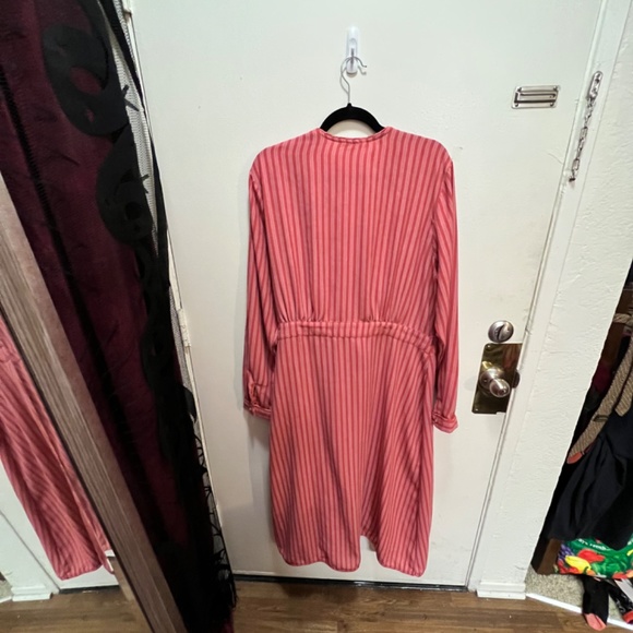 Time and Tru Pink Striped Wrap Dress Size XXL - Picture 6 of 6